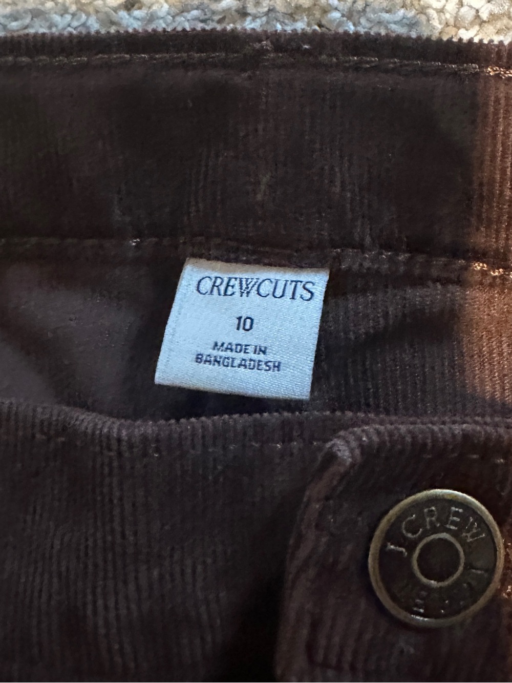 Girls brown corduroy pants Jcrew